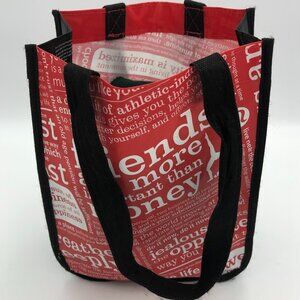 Lululemon Red and Black Vinyl Bag